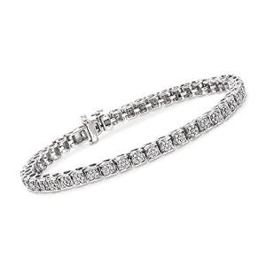 1.00 ct. Diamond Cluster Tennis Bracelet in Silver
