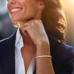 1.00 ct. Diamond Cluster Tennis Bracelet in Silver