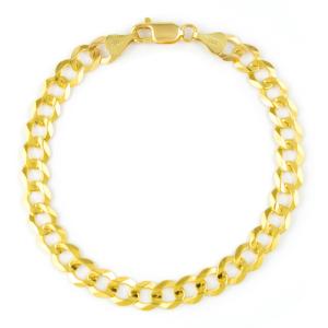 Men’s 10K Yellow Gold Curb Chain Bracelet