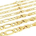 14K Yellow Gold Figaro Link Chain Necklace