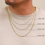 14K Yellow Gold Figaro Link Chain Necklace