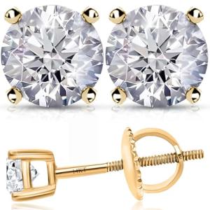 Lab Grown Diamond Stud Earrings in 14k Gold