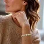 Ross-Simons Jade Good Fortune Bracelet in Gold Sterling