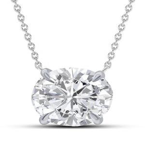 East West 1CT Lab Created Diamond Pendant Necklace