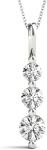 Classic 14K White Gold Diamond Pendant Necklace