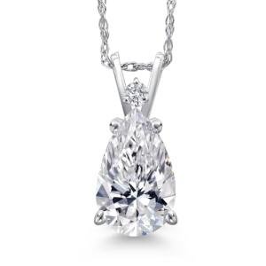 Teardrop Lab Grown Diamond Pendant Necklace