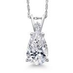 Teardrop Lab Grown Diamond Pendant Necklace