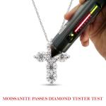 Lab Grown Diamond Cross Pendant Necklace in Gold