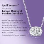 East West 1CT Lab Created Diamond Pendant Necklace