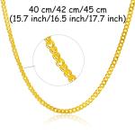 24K Gold Oval Link Chain Necklace for Women