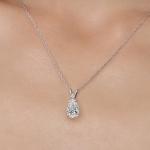 Teardrop Lab Grown Diamond Pendant Necklace