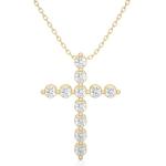 2 Carat Lab Grown Diamond Cross Pendant Necklace