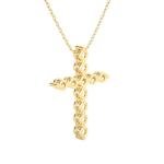 2 Carat Lab Grown Diamond Cross Pendant Necklace