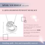 Sterling Silver Double Heart Diamond Necklace