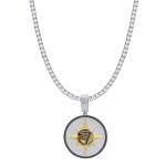 Moissanite and Black Diamond Hip Hop Pendant Necklace