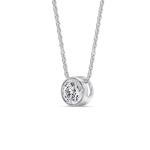 Bezel Set Lab Grown Diamond Pendant Necklace