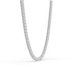 14K White Gold Lab-Grown Diamond Tennis Necklace