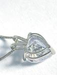 Diamond Heart Pendant in 18K White Gold