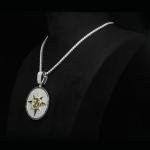 Moissanite and Black Diamond Hip Hop Pendant Necklace