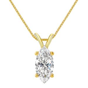 4.00ct Marquise Diamond Solitaire Pendant Necklace