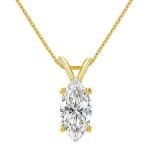 4.00ct Marquise Diamond Solitaire Pendant Necklace