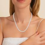 14K White Gold Lab-Grown Diamond Tennis Necklace