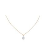 Lab-Grown Diamond Pear-Shaped Pendant in Gold