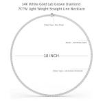 14K White Gold Lab-Grown Diamond Tennis Necklace