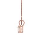 14K Rose Gold Lab-Grown Asscher Cut Diamond Necklace