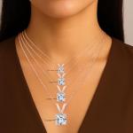 14K Rose Gold Lab-Grown Asscher Cut Diamond Necklace