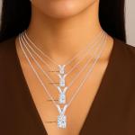 5 Carat Lab-Grown Diamond Pendant Necklace in Platinum
