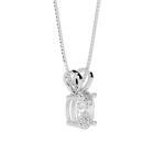 14K White Gold Lab-Grown Diamond Pendant Necklace