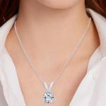 7 Carat Platinum Lab-Grown Diamond Pendant Necklace