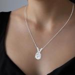 7 Carat Lab-Grown Diamond Pear Pendant Necklace