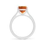 Citrine Solitaire Ring in Platinum for Women