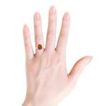 Citrine Solitaire Ring in Platinum for Women