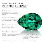 14k White Gold Emerald and Diamond Eternity Ring