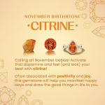 Citrine Solitaire Ring in Platinum for Women