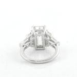 18K White Gold Moissanite Ring for Women