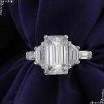 18K White Gold Moissanite Ring for Women