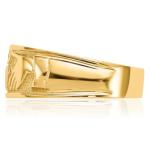 14K Yellow Gold Heart Irish Claddagh Ring Size 8