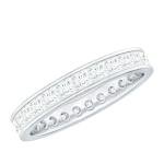 Moissanite Princess Cut Eternity Wedding Band