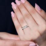 Moissanite Princess Cut Eternity Wedding Band