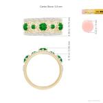 Art Deco Lab-Grown Emerald and Diamond Ring