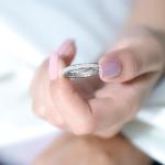 Moissanite Princess Cut Eternity Wedding Band