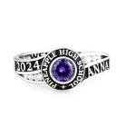 Personalized Birthstone Class Ring for Graduates