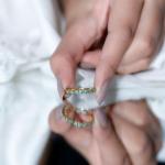 Natural Emerald Half Eternity Band in 14K Gold