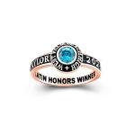 Personalized Sterling Silver Birthstone Class Ring