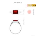 Lab-Grown Ruby Signet Ring in Platinum