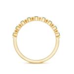 Natural Emerald Half Eternity Band in 14K Gold